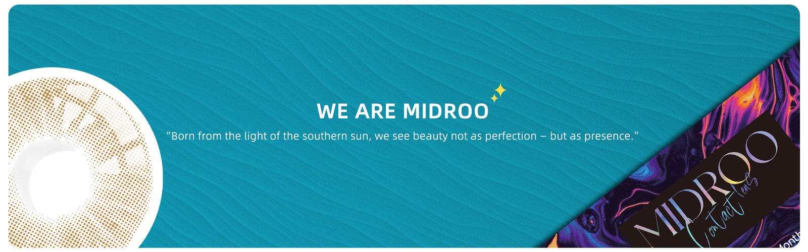 Midroo colored contact lenses brand banner