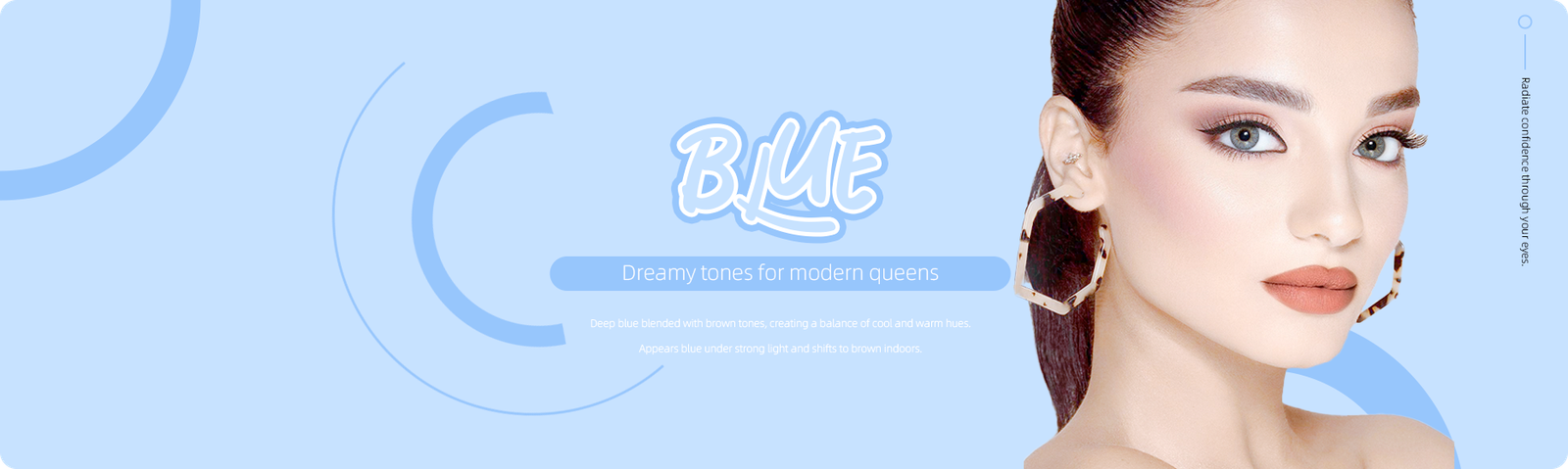 Midroo blue contact lenses banner